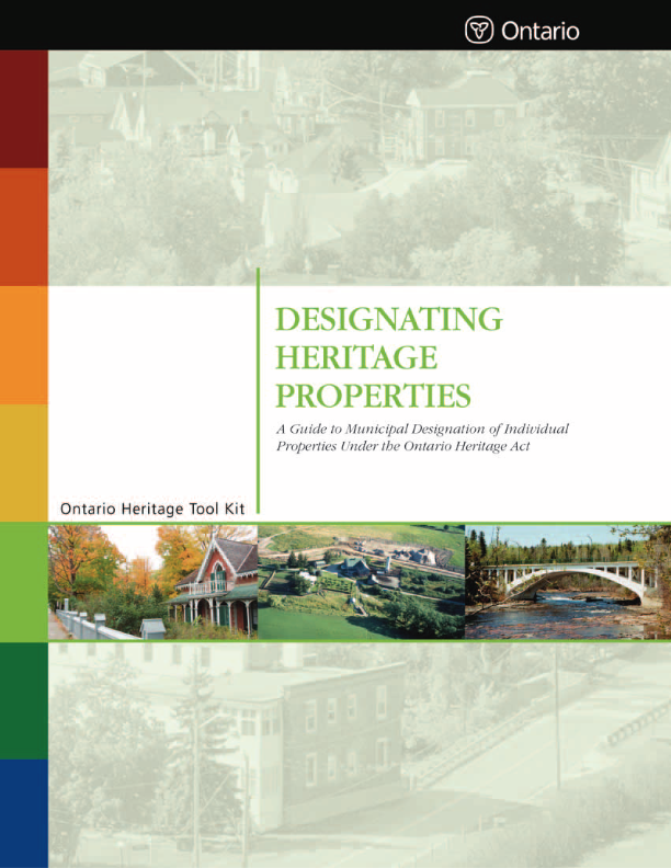 Ontario Heritage Tool Kit