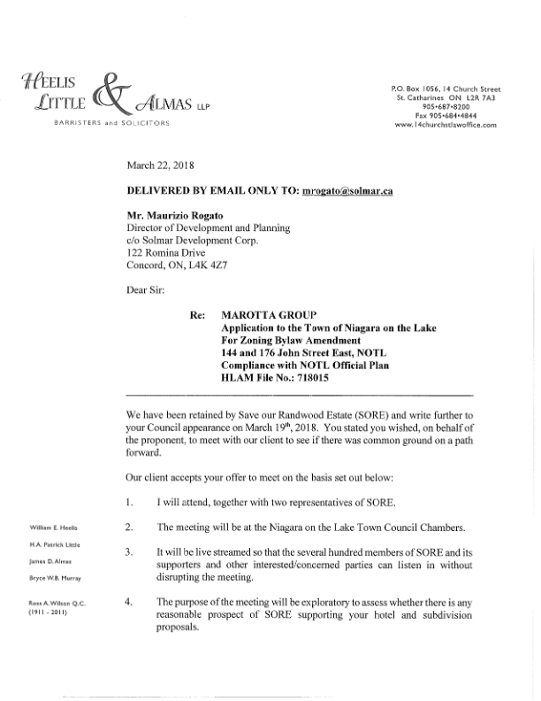 SORE letter to Rogato_March 22, 2018
