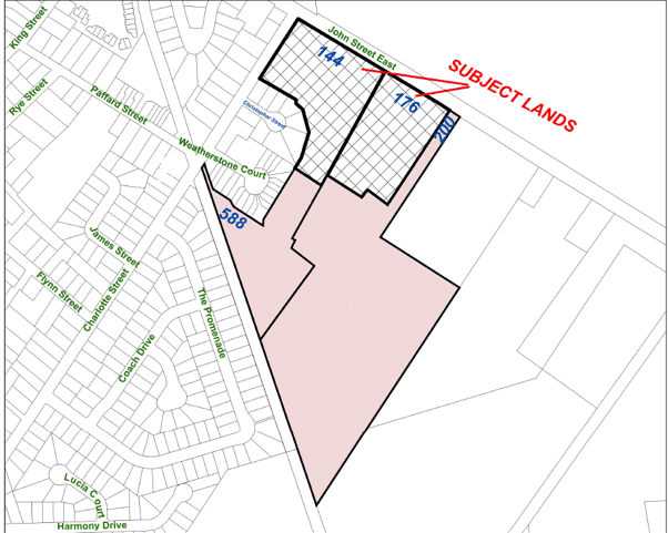 Subdivision subject lands