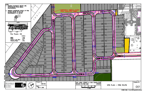 Rand Subdivision Emergency Vehicle Turning Movement Plan
